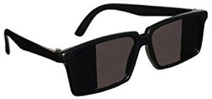 black rectangular sunglasses with tint